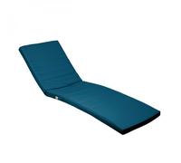 Coussin déhoussable pour bain de soleil, transat - 183 x 60 cm - Bleu azur - Linxor