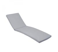 Coussin déhoussable pour bain de soleil, transat - 183 x 60 cm - Gris clair - Linxor