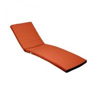 Coussin déhoussable pour bain de soleil, transat - 183 x 60 cm - Terracotta - Linxor