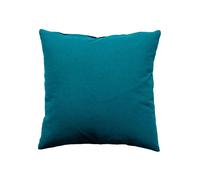 Coussin déhoussable uni en coton Bleu Canard 40x40 cm