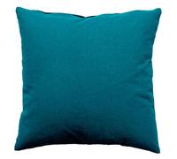 Coussin déhoussable uni en coton Bleu Canard 60x60 cm