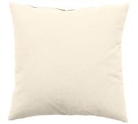Coussin déhoussable uni en coton Ecru 60x60 cm