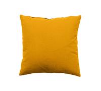 Coussin déhoussable uni en coton Jaune moutarde 40x40 cm