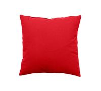 Coussin déhoussable uni en coton Rouge 40x40 cm