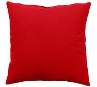 Coussin déhoussable uni en coton Rouge 60x60 cm