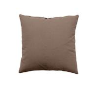 - Coussin uni effet Bachette déhoussable - 40 x 40 cm - Marron