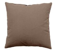 Coussin déhoussable uni en coton Taupe 60x60 cm
