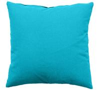 Coussin déhoussable uni en coton Turquoise 60x60 cm
