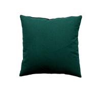 Coussin déhoussable uni en coton Vert foncé 40x40 cm