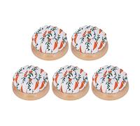 Coussin d'épingle pour coudre 5pcs Portable Mignon de la citrouille mignonne Porte-aiguille en forme de citrouille avec fournitures d'artisanat en bois pour les amateurs de