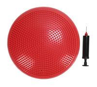 Coussin d'équilibre professionnel pour le yoga, coussin de massage gonflable pour la stabilité, pour l'entraînement physique, la rééducation et le yoga, matériau PVC (Rouge)