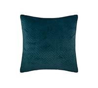 Atmosphera - Coussin design en velours Dolce - L. 40 x l. 40 cm - Bleu canard - Dolce Bleu G