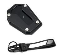 Coussin d'extension béquille latérale Plaque De Support Béquille Moto Rallonge De Béquille Latérale Pour Africa Twin CRF1100L CRF 1100 L 2020 2021 2022 2023(1 jeu noir)