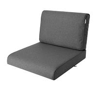Coussin d'extérieur - 50 x 50 cm - Graphite - Coussin d'assise pour meubles de balcon, balancelle et meubles de salon d'extérieur - Modèle NEL pour jardin et terrasse