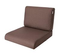 HOBBYGARDEN Coussin d'extérieur - 60 x 60 cm - Marron - Coussin d'assise pour meubles de balcon, balancelle et meubles de salon d'extérieur - Modèle NEL pour jardin et terrasse