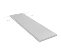 Outsunny Coussin d'extérieur pour Chaise Longue Coussin Bain de Soleil Rectangulaire avec Appui-tête et Liens, déperlant, 196 x 63 cm, Gris Clair