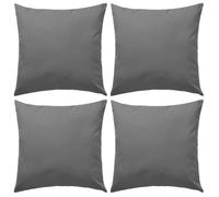 Coussin d'extérieur - vidaXL - 45 x 45 cm - Gris - Résistant à l'eau - 4 pièces