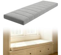 Coussin D'intérieur pour Banc 120x40 100x35 80x40 150x40, 5cm D'épaisseur Coussin De Banquette Rectangulaire pour Banc de Mobilier Terrasse Balancelle Canapé(Smoky Gray,47"x24"/120x60cm)