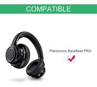 Coussin d'oreille + Coussin Serre-tête de rechange en cuir protéiné pour casque Plantronic BackBeat