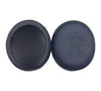 Coussin d'oreille en mousse pour casque sans fil Jabra Evolve2 40MS 65UC pour casque sans fil Elite 45h - Housses en éponge haute densité - Cuir synthétique 100 x 25 mm (D)