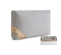 Coussin dossier canapé déhoussable 65 x 45 cm avec garnissage - rectangulaire ferme lavable - Gris clair Velours côtelé