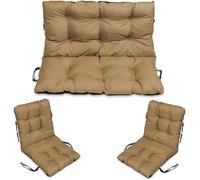 Coussin Dossier pour Banc de Jardin - SuperKissen24 - Beige - Intérieur/Extérieur