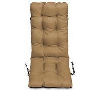 Coussin Dossier pour Chaise Longue, Siège, Banc de Jardin - SuperKissen24 - Bain de Soleil - Imperméable - Beige