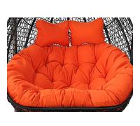 Coussin double à suspendre pour balancelle avec attaches, rembourrage complet, ne se replie pas, coussin doux et profond pour balancelle 2 places