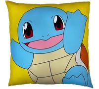Coussin double face - Carré - POKEMON - Pikachu et Carapuce - Microfibre - 40 x 40 cm