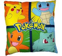 Coussin double face - Carré - POKEMON - Pikachu et ses amis - Microfibre - 40 x 40 cm