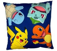 Coussin double face - Carré - POKEMON - Poké-Ball et Starter - Microfibre - 40 x 40 cm