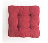 Coussin double face pour chaise de jardin - 40 x 40 cm - Ferme - Rembourré - Avec attaches - Pour la maison, le bureau et la décoration extérieure - Rouge - 1 pièce