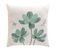 Coussin - DOUCEUR D'INTÉRIEUR - Modèle compresse - 45x45 cm - Déhoussable - Vert - Palmiflore
