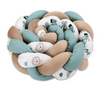 Coussin Doudou Tressé 300 cm - Tour de Lit, Déco Chambre d'Enfant, Protection Berceau, Coton Moelleux, Cadeau Naissance Afrique