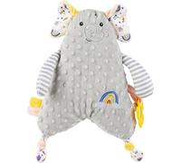 Coussin douillet en minky pour animaux de compagnie avec l'éléphant en peluche, gris