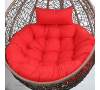 Coussin doux et épais pour balancelle avec oreiller pour la tête, respirant et lavable en machine, parfait pour chaises œufs, hamac, chaises de jardin, terrasse et salon relaxation, 120 cm