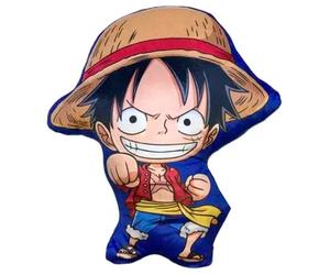 Coussin Educa Borras One Piece D Luffy 3D Bleu 35 cm