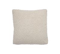 Coussin en coton blanc cassé, carré, uni, tissé, remplissage 100% polyester - Bloomingville, Goda - 50x50x1 cm