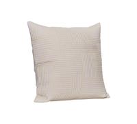 Coussin en coton et polyester beige, carré, 60x60 cm, matelassé, à motifs, Oeko-Tex - Hübsch, Floy - 60x60x1 cm