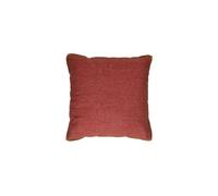 Coussin en coton rose, uni, carré, face en lin, dos en velours de coton - Pomax, Opposites - 45x45 cm