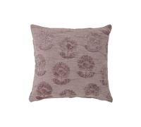 Coussin en coton violet, broderies recto, uni verso - Bloomingville, Sofia - 50x50 cm