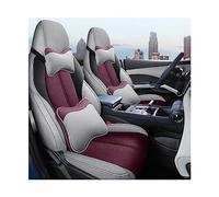 Coussin en fibre de lin, housse de siège de voiture universelle antidérapante toutes saisons, compatible pour le nouveau coussin de voiture BYD (yuan) PLUS(Purple deluxe)