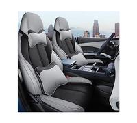 Coussin en fibre de lin, housse de siège de voiture universelle antidérapante toutes saisons, compatible pour le nouveau coussin de voiture BYD (yuan) PLUS(Black deluxe edition)