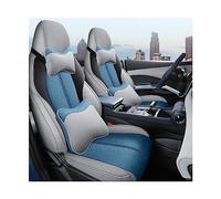 Coussin en fibre de lin, housse de siège de voiture universelle antidérapante toutes saisons, compatible pour le nouveau coussin de voiture BYD (yuan) PLUS(Blue Deluxe)