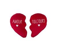 Coussin en forme de cour détachable en polyester rouge - -