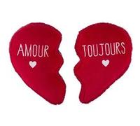 AltoBuy Coussin en Forme de cœur détachable en Polyester Rouge