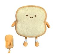 Coussin en Forme de Pain, Coussin Peluche Forme Pain Toast, Coussin de Canapé Pain Grillé Doux, Peluche Pain de Coton PP, Emballage sous Vide, pour Enfants Adultes Home Bed Room Decor