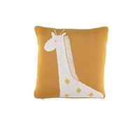Coussin en jacquard girafe Tiga ocre - Noukie's