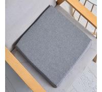 Coussin en Latex Naturel 50x50x7cm, Coussin de Chaise de Salle à Manger éPais en Coton et Lin, Avec Sangles, Fond AntidéRapant et Fermeture éClair, ProtéGez Votre Taille, pour Jardin, Patio, Salle