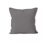 Soleil d'ocre, Bohème Coussin Microfibre lavée, Gris, 40x40 cm